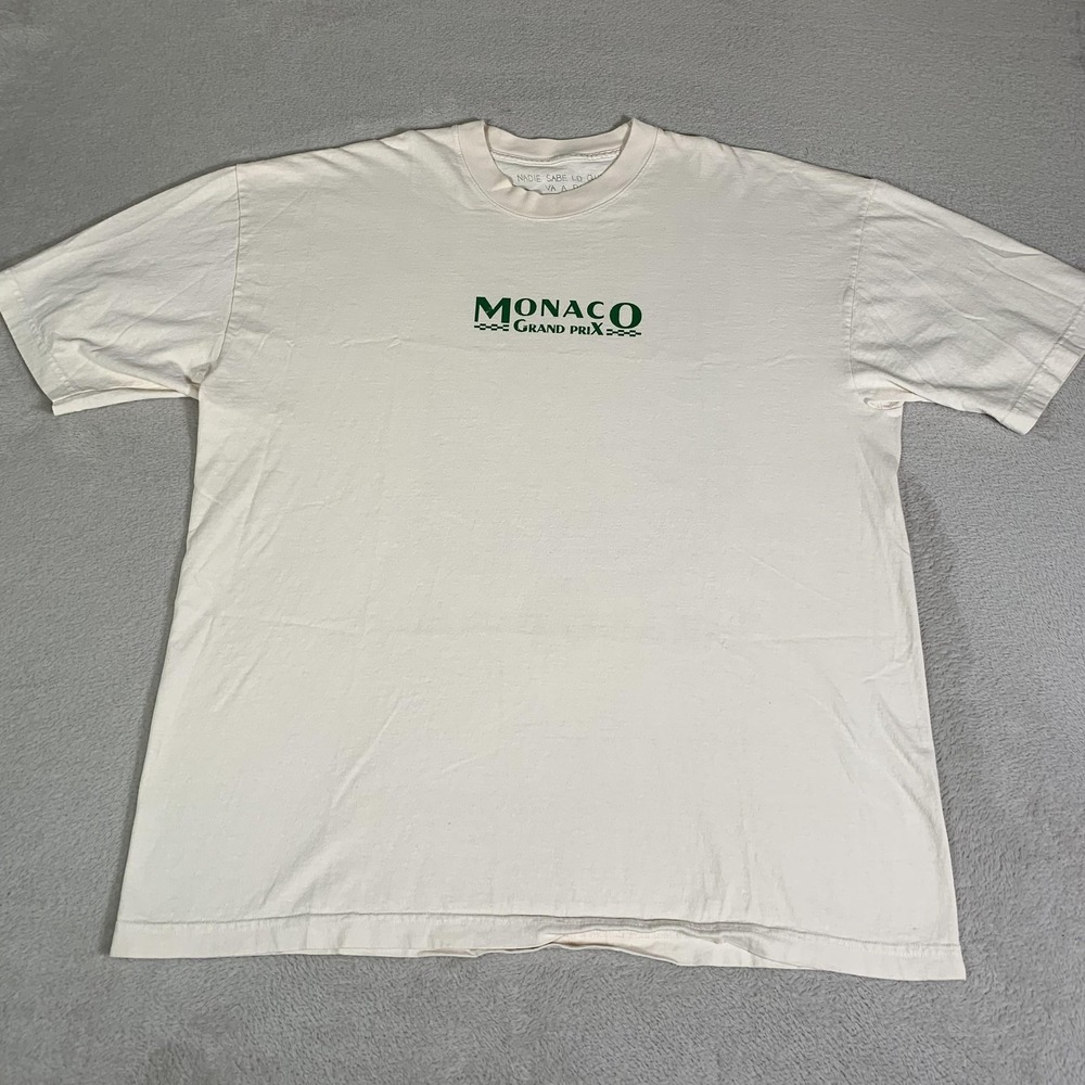 Bad Bunny Monaco Grand Prix Shirt Mens XL White Racing Nadie Sabe Lo Va A Pasar